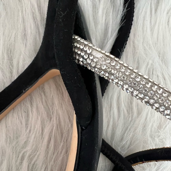 Marc Fisher Debbie Crystal Suede Ankle Strap Sandals - Picture 4 of 9